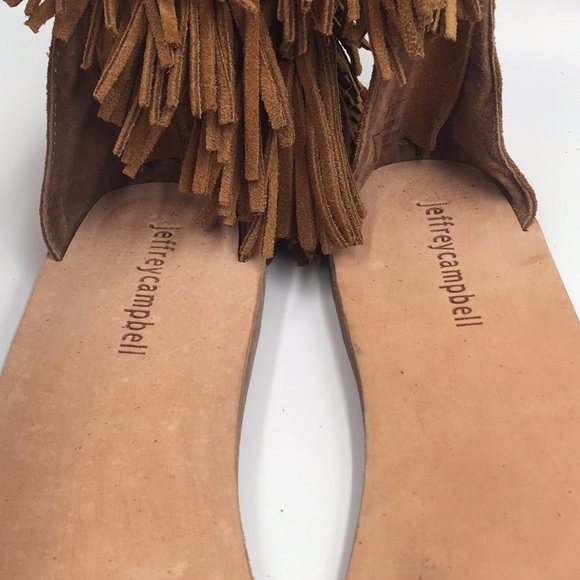 Jeffrey Campbell Suade Fringe Ankle Tassel Size 7 - Picture 5 of 9
